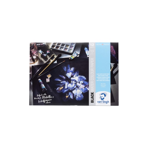 Beula Arkitec: Block Acuarela Van Gogh 360gr Negro A4