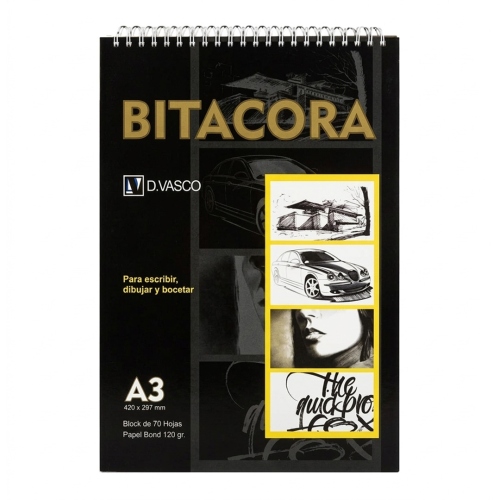 Beula Arkitec: Bitácora Anillado D.Vasco Golden 120gr A3