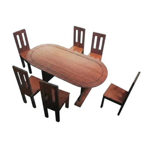 Beula Arkitec: Comedor Mesa Ovalada Esc 1/20