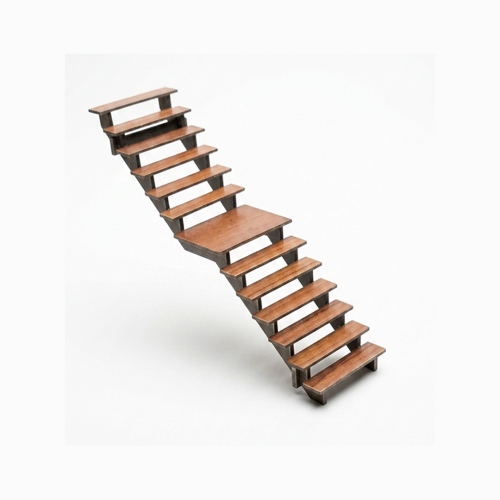 Beula Arkitec: Escalera Recta con Descanso Modelo N°1 Esc 1:50